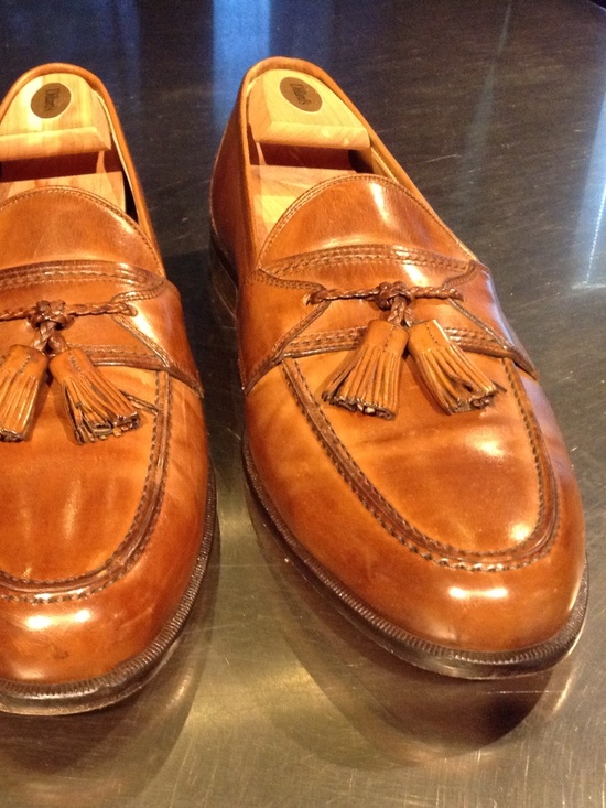 Johnson & Murphy Cellini Men\'s 13M Brown Leather Tassel Loafers Made Italy VGC main image 13